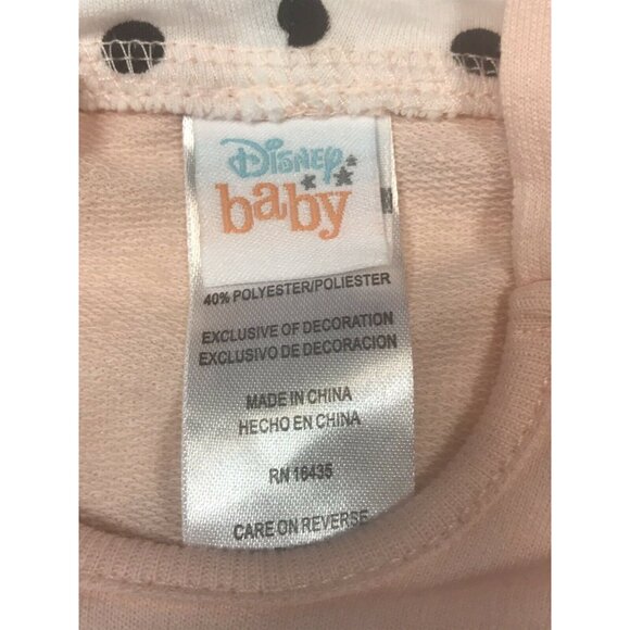 Disney Baby Girl's Hoodie Size 6-9 Month Minnie Mouse Pale Pink New With Tags - Picture 3 of 11